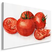 Karo-art Schilderij - Tomaten (print op canvas), rood/wit, 4 maten, premium print