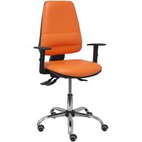 PIQUERAS Y CRESPO Elche S 24-Stunden orangefarbener Similspiel-Stuhl mit Lendenwirbelstütze