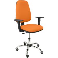 PIQUERAS Y CRESPO Orangefarbener Socovos-Stuhl mit verstellbaren Armlehnen