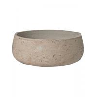 Pottery Pots Bowl Rough Eileen M Grey Washed Fiberclay 29x11 cm grijze ronde lage bloempot