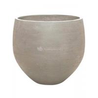 Pottery Pots Pot Rough Orb XXL Grey Washed Fiberclay 48x43 cm grijze ronde bloempot