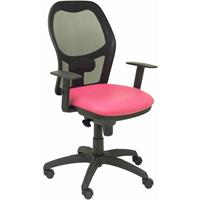 PIQUERAS Y CRESPO Stuhl Jorquera schwarz Netz ähnlich Sitz rosa