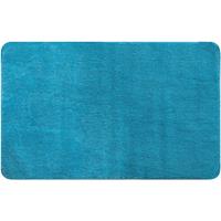 SPIRELLA Badevorleger, Badeteppich 'Rosario' blau türkis, 50x80cm, waschbar, Anti-Rutsch, 100% Microfaser - 