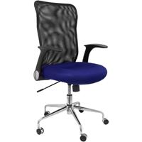 PIQUERAS Y CRESPO Minaya Stuhl schwarz Netzrückenlehne 3D-Sitz blau
