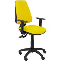 PIQUERAS Y CRESPO Elche Similpiel Yellow Synchro Chair mit verstellbarem Arm