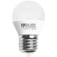 SILVER SANZ LED-Lampe silber elektronisch kugelförmig dekorativ 7w=70w - e27 - 3000k - 620 lm - warmes Licht - a+