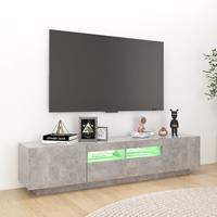 vidaXL Tv-meubel met LED-verlichting 180x35x40 cm betongrijs