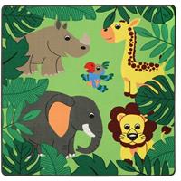 Primaflor-Ideen in Textil Vloerkleed voor de kinderkamer Jungle Motief jungle dieren, kinderkamer