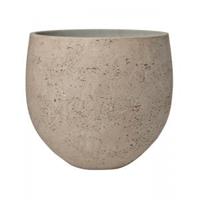 Pottery Pots Pot Rough Orb XL Grey Washed Fiberclay 39x35 cm grijze ronde bloempot
