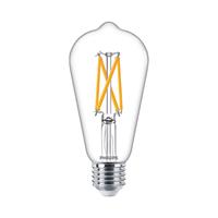 philips Master Value LEDbulb E27 Edison Fadenlampe Klar 5.9W 806lm - 927 Extra Warmweiß Höchste Farbwiedergabe - Ersatz für 60W - 2200K - 2700K Dim To Warm