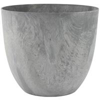 Bloempot/plantenpot Van Gerecycled Kunststof Betongrijs D38 En H33 Cm - Plantenpotten