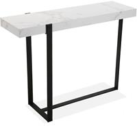 VERSA Konsole Tabelleneintrag für Carole, 75,0 x 30,0 x 100,0 cm, Holz und Metall - Weiß
