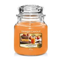 Yankee Candle Geurkaars medium pot Farm Fresh Peach 411g