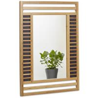 RELAXDAYS Bambus Spiegel, Badspiegel mit dekorativem Holzrahmen, Hochformat Wandspiegel HxBxT: 70 x 50 x 2 cm, natur