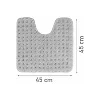 PANA Osaka Microfaser Badematte, mit WC Ausschnitt • 45 x 45 cm • Soft Grau