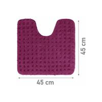PANA Osaka Microfaser Badematte, mit WC Ausschnitt • 45 x 45 cm • Berry