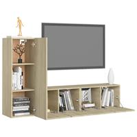 3-delige Tv-meubelset Spaanplaat Sonoma Eikenkleurig