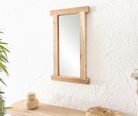 DELIFE Spiegel Zain 40x70 cm Natur Teak Holz