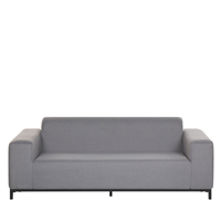 beliani Trendy Sofa Polsterbezug grau schwarzes Gestell indoor&Outdoor Rovigo - Grau