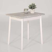 4Home Tisch in Beton Grau und Weiß ausziehbar