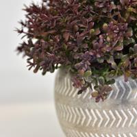 Mini kunst Buxus in pot 15cm - burgundy