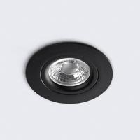 Heitronic LED plafond inbouwspot DL6809, rond, zwart