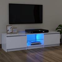 vidaXL TV-Schrank TV-Schrank mit LED-Leuchten Weiß 120x30x35,5 cm (1-St)
