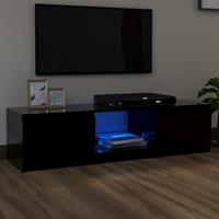 VIDAXL Tv-schrank Mit Led-leuchten Schwarz 140x40x35,5 Cm
