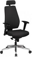 AMSTYLE Bürostuhl SPM1.279 Schreibtischstuhl Schwarz Chefsessel Drehstuhl mit Synchronmechanik bis 120kg schwarz