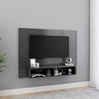 VidaXL TV-Wandschrank Hochglanz-Grau 120x23,5x90 cm Spanplatte 