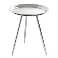 HAKU Möbel Beistelltisch Metall silber 38,0 x 38,0 x 47,0 cm