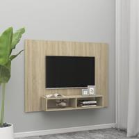 VidaXL TV-Wandschrank Sonoma-Eiche 135x23,5x90 cm Spanplatte 