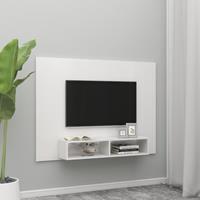 VidaXL TV-Wandschrank Hochglanz-Weiß 135x23,5x90 cm Spanplatte 