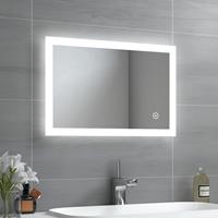EMKE LED Badspiegel 40x60cm Badezimmerspiegel mit Kaltwei℃er Beleuchtung Touch-schalter und Beschlagfrei IP44 - 40x60cm | Kaltwei℃es Licht + Touch +