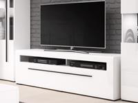 Mobistoxx Tv-meubel TULIO 1 lade 160 cm wit/hoogglans wit zonder led