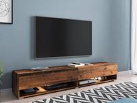 Mobistoxx TV-meubel ACAPULCO 2 klapdeuren 180 cm old wood met led