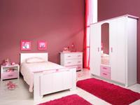 Mobistoxx Complete slaapkamer ROBINSON 90x200 cm wit/roze 01