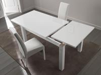 Mobistoxx Eettafel FLIT rechthoekig 140 cm hoogglans wit met verlengstuk