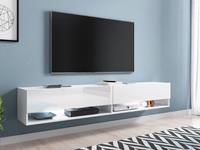 Mobistoxx TV-meubel ACAPULCO 2 klapdeuren 180 cm wit/glanzend wit met led