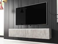 Mobistoxx TV-meubel DUBAI 2 klapdeuren 140 cm beton met verlichting
