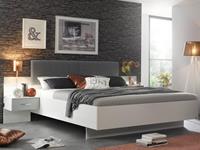 Mobistoxx Bed en nachtkastjes PHILLY 180x200 cm alpine wit/lichtgrijs zonder lades