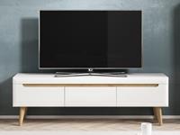 Mobistoxx Tv-meubel hifi NORDO 3 lades wit/hoogglans wit