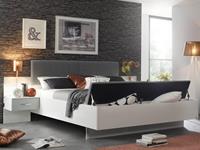 Mobistoxx Bed en nachtkastjes PHILLY deluxe 180x200 cm alpine wit/lichtgrijs zonder lades