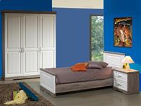 Mobistoxx Complete slaapkamer IVANA II 90x200 cm truffel/porselein