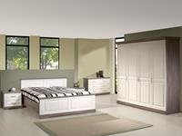 Mobistoxx Complete slaapkamer IVANA III 140x200 cm truffel/porselein