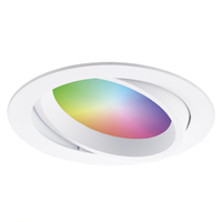 Homeylux Intelligenter WiFi LED-Einbaustrahler Luna RGBWW Schwenkbar Weiß IP44 1050lm