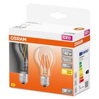 OSRAM LED STAR CLASSIC A 40 BOX Warmweiß Filament Klar E27 Glühlampe Doppelpack