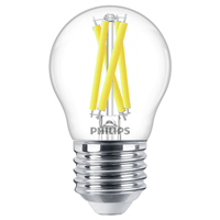 Philips LED Lampe ersetzt 40 W, E27 Tropfenform P45, klar, warmweiß, 475 Lumen, dimmbar, 1er Pack