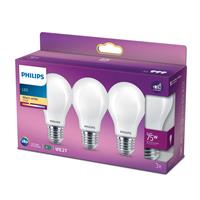 Philips Lampen LED (3er Set) E27 8,5W PH 929002025759 Bereift