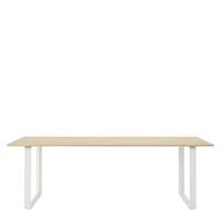 Muuto 70/70 Eettafel Massief Eiken - Wit/225x90